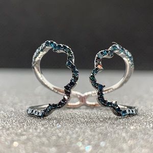 *SOLD* Rarities .40ct Blue Diamond SS Open Bypass